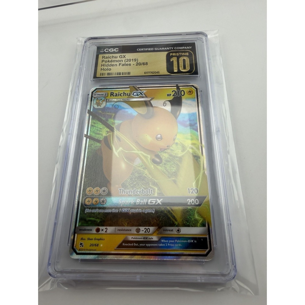 (English) Raichu GX Pokémon (2019) Hidden Fates - 20/68 Holo
